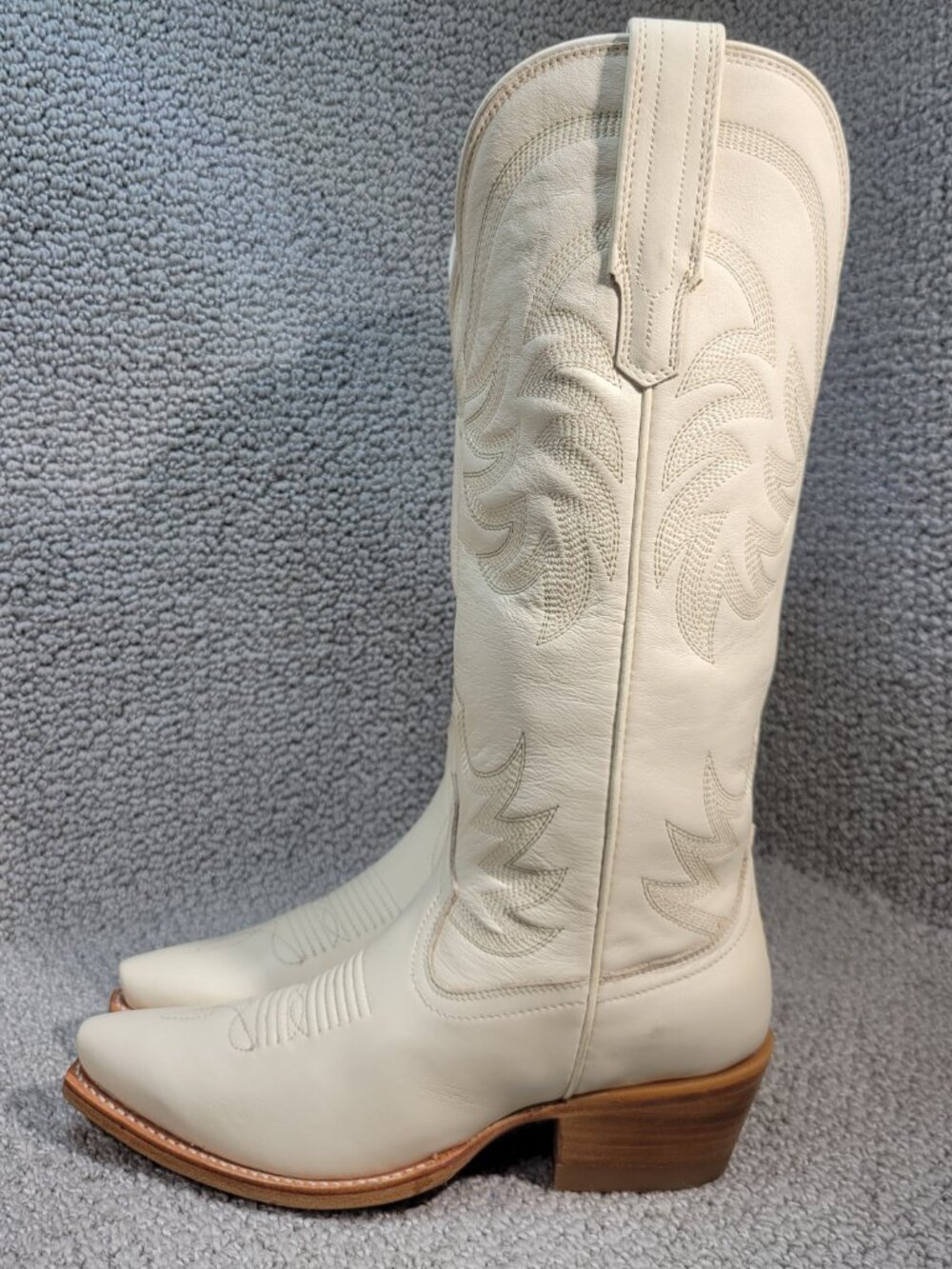 Tecovas The Annie Women's Size 5.5B Bone Cowhide Cowgirl Boots